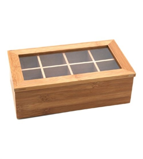 [7798158642359] Caja De Te Bamboo 8 Divisiones 32X17 Cm