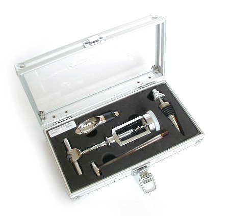 [D420104] Set Vino 4P.Caja Aluminio