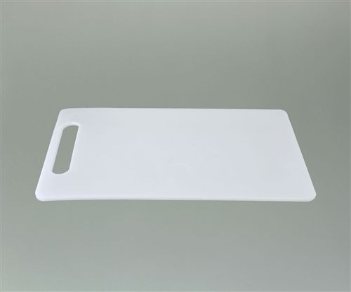 [7798156166598] Tabla De Picar De Plastico Blanco Rectangular Con Mango 20X33 Cm -1-