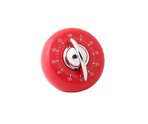 [7798182166753] Timer Rojo Perilla Plateada 6,5 Cm -1-