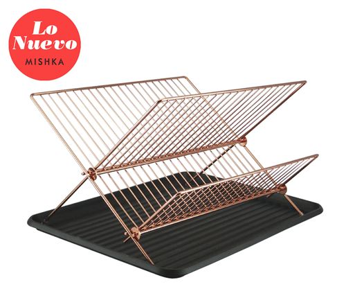 [0129501] Secaplatos Cobre En Equis 43 X 32 Cm Bandeja Negra
