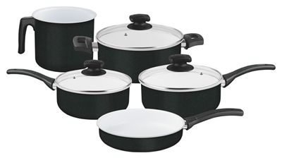 [20799/055] Quebec Batería De Cocina X 5 Piezas Negra