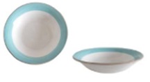 [CPH01C] Plato Hondo Ceramica 21Cm - Celeste