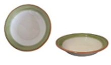 [CPH01V] Plato Hondo Ceramica 21Cm - Verde