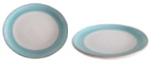 [CPL01C] Plato Playo Ceramica 27Cm - Celeste