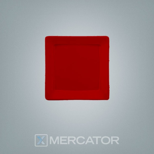 [7891361048298] Discontinuado Plato Postre Nara 21 X 21 Rojo