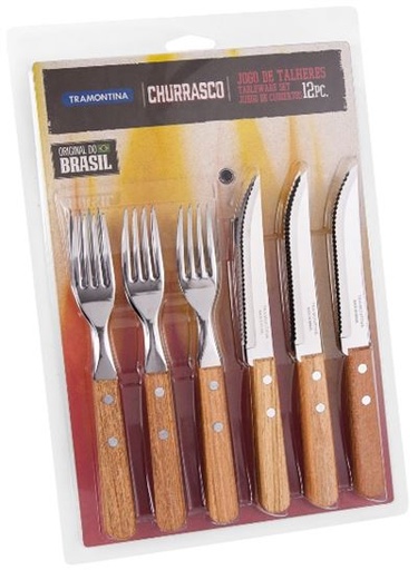 [22399/030] Dynamic Juego De Cubiertos X 12 Piezas Mangos De Madera