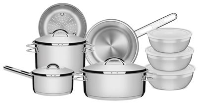 [65510/726] Solar Batería De Cocina X 5 Piezas + 3 Bowls Con Tapa
