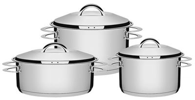 [65510/740] Solar Batería De Cocina X 3 Piezas (Cacerolas)