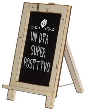 [8542.74] Pizarra Mesada Vintage Blanco 24X35X26 Cm.
