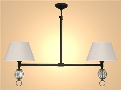 [3804-OG] Balancin 2 Luces Hacia Arriba Oxido Pant.Gofrada