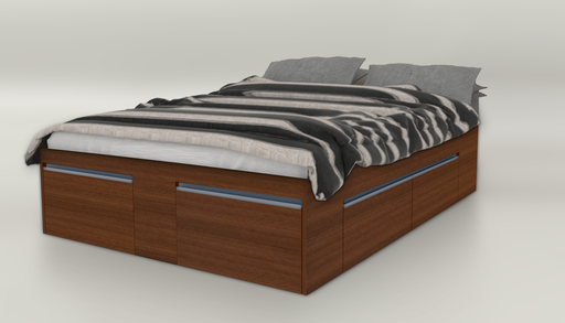[100001123] Cama Flex Ext 140-160 Tabaco
