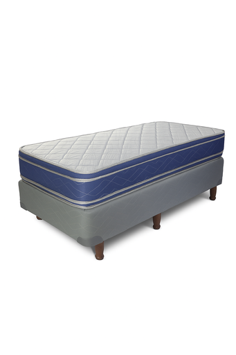 [CON252-100190AZUL] Conjunto de colchón y sommier K252 1.00 X 1.90 Azul