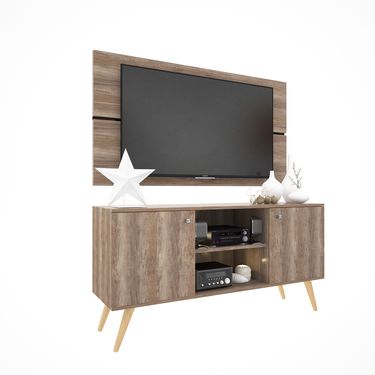 [DL881NB] Rack + Panel Escandinavo Nebraska  135 X 35 X 130 Cm