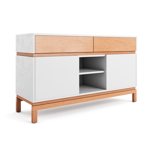 [BAHEUKCOMROB] Bahiut Eukal Combinado Blanco/Roble Leriex 1.35X0.45X0.82