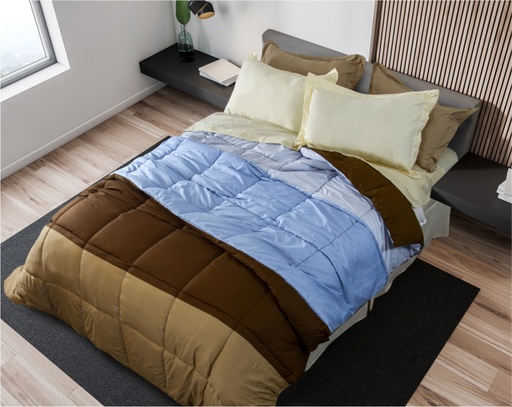 [161067] Edredon Eco Down Degradee Choco 230 X 250