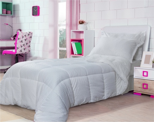 [161077] Edredon Eco Down Bubble Blanco 160 X 25