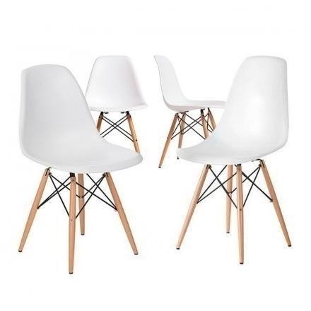 [BA37755] Set x 4 silla Eames Blanca