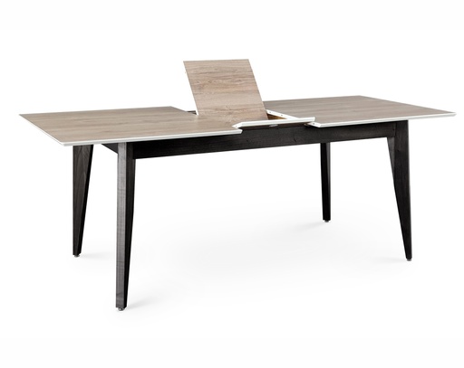 [960077] Mesa Pampa Extensible 1.20 M  A  1.60 M Lustre Ébano -Color Tapa Báltico