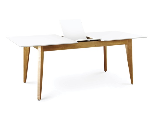 [960078] Mesa Pampa Extensible 1.20 M  A  1.60 M Lustre Natural -Color Tapa Blanco