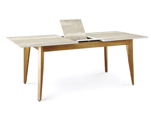 [960079] Mesa Pampa Extensible 1.20 M  A  1.60 M Lustre Natural -Color Tapa Barrique