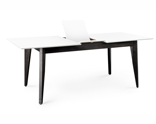 [960081] Mesa Pampa Extensible 1.20 M  A  1.60 M Lustre Ébano -Color Tapa Blanco