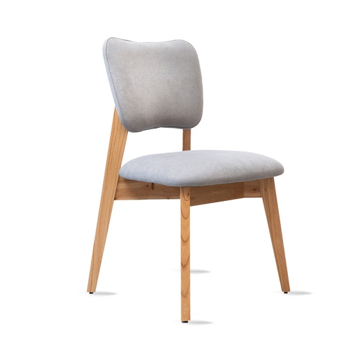 [100000400] Silla Frida Roble Tap. Gris Claro