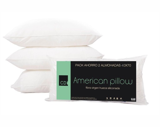 [110350] Pack X2 Almohada American Pillow 40 X 70 (A30) Mcrof 70 Gr