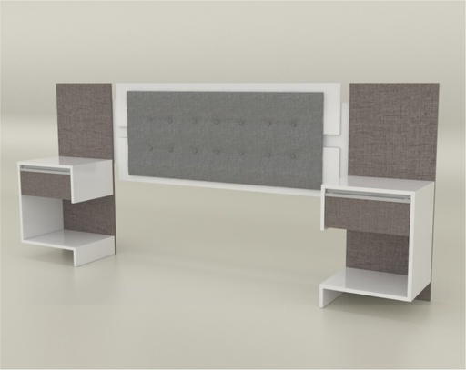 [100001233] Respaldo Flex 140-160 Blanco / Seda Pn Gris