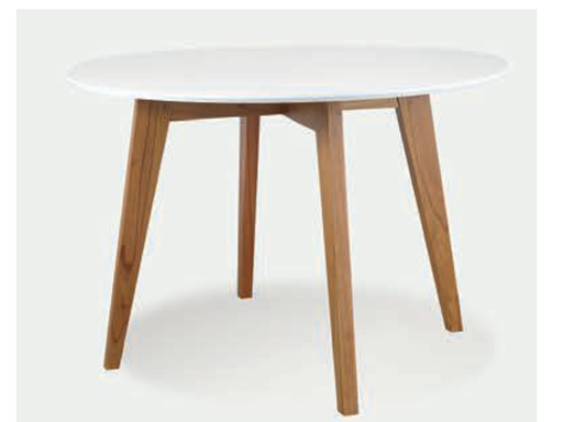 [800594] Discontinuado - Mesa Redonda Vintage Roble/Blanca 1.20