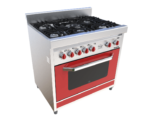[18035-SP] Cocina 900 Vintage Roja S/Placa