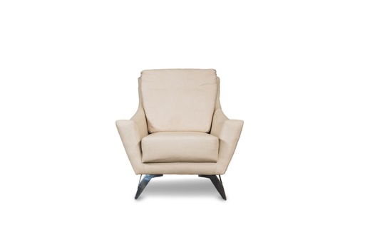 [33209] Sillon Renata 1 Cpo Cuerotex Bone G3 Pata Cromada