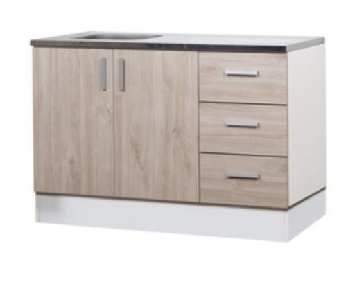 [35004412] Discontinuado - Bajo Mesada Salerno 1.20C/3 Cajones Santorini
