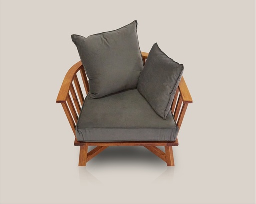 [36074] Poltrona-Un Pana Gervasoni Itd 78X64X74 Tela Pana 100% Poliester Gris