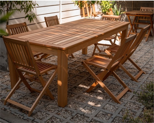 [400377] Discontinuado - Mesa Quincho Extensible Pergamino Muebles 2.25 A 2.85