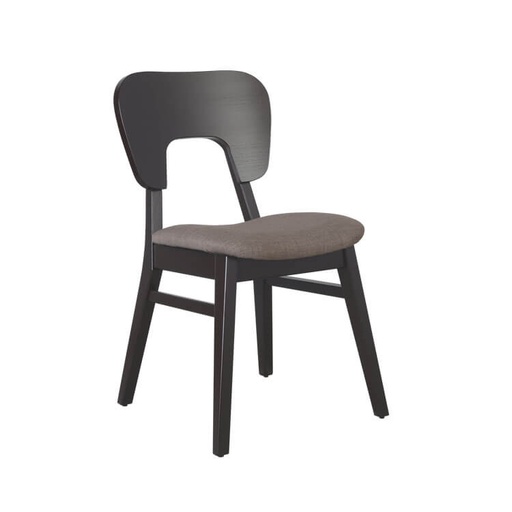 [801901] Silla Naoto Wengue Respaldo Madera Tapizado Vison
