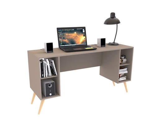 [DL891GC] Escritorio de oficina Escandinavo Gris Cubanita 4 Estante