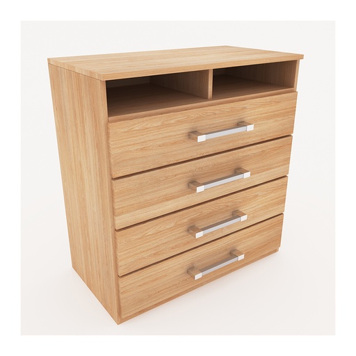 [DL255RN] (D). Comoda 4 Caj Roble Natural 91 X 86 X 45 Cm