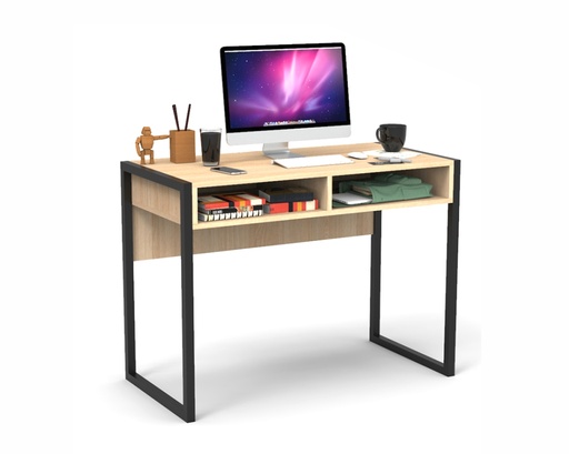 [DST20RN] Escritorio Mesa de oficina Pc 75 X 104 X 42 Cm 2 Nichos Roble Natural