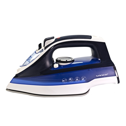 [8422535863745-A] Plancha Winco A Vapor Base Ceramica 2000W Azul
