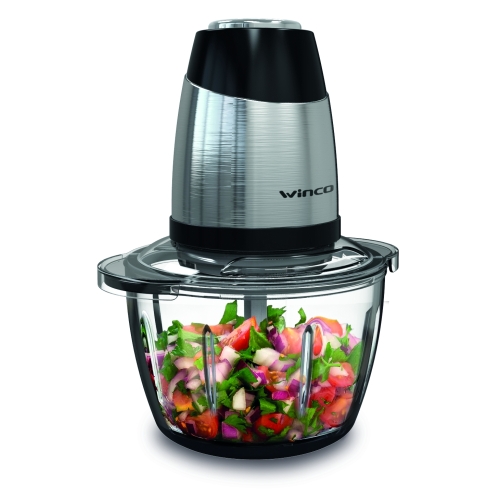 [6972799490499] Multiprocesadora Compacta Winco 0.5L Negro Y Acero Inoxidable