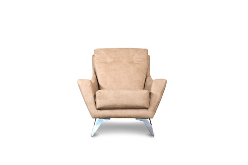 [33227] Sillon Renata 1 Cpo Cuerotex Sand G3 Pata Cromada
