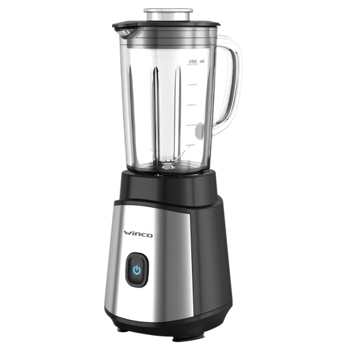 [4902494008004] Licuadora Vidrio Winco 2 En 1  500W Negro Y Acero Inoxidable