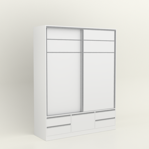 [801908] Placard Corredizo Tonini 1.80 X 2.30 Blanco