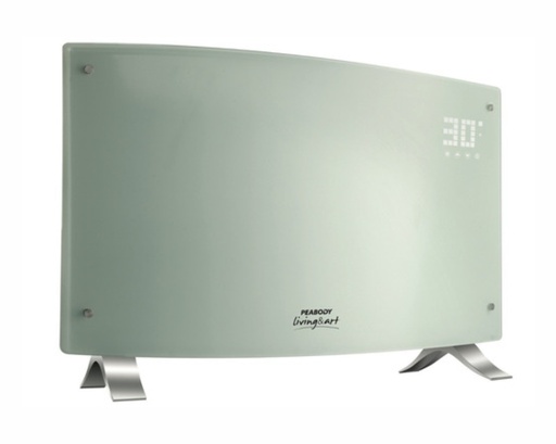 [7798111676858] Calefactor Convector - 2000W De Potencia - Frente Vidrio Curvo Templado Color Blanco