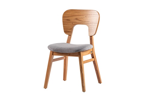 [801911] Silla Naoto Roble Resp.Madera/Tapizado Vison