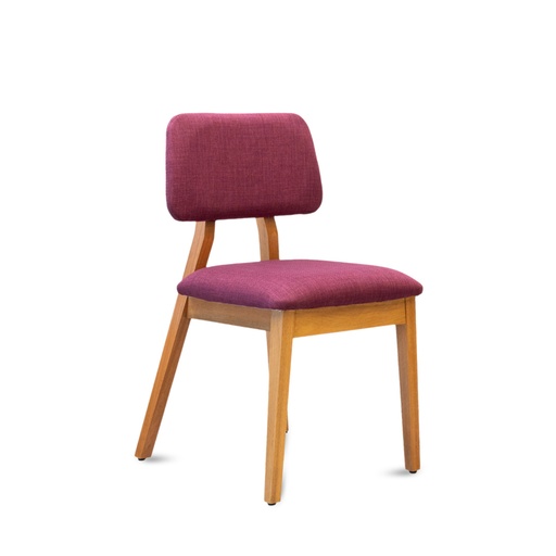 [301000140] Tela Discontinuada - Silla Rossé L/Roble Leriex Tapizado Chenille Ciruela