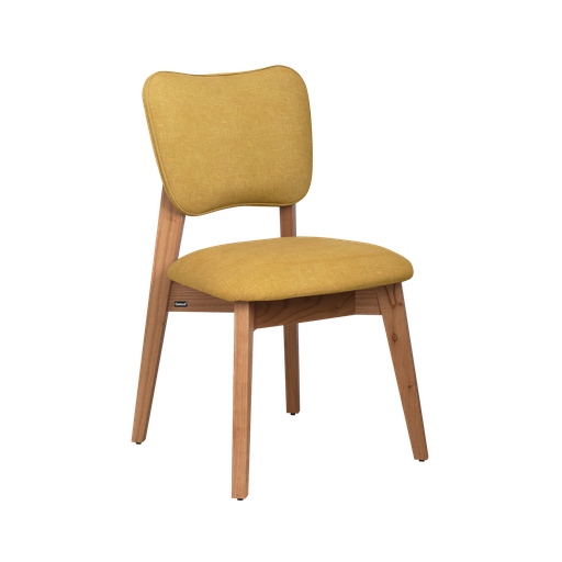 [100000424] Silla Frida Roble Tapizado Mostaza