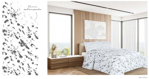 [084070230425883] Quilt Estampado C/Funda Queen Lagoa