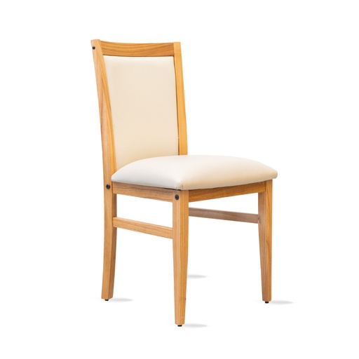 [800138] Silla Camila Paraiso Roble Nº 4 Asiento Tapizado Crudo